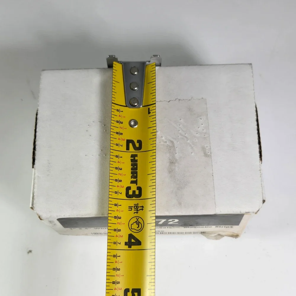 LH172 White Warehouse Labels Magnetic Strips 1 Inch x 4 Inch 25 Pieces Case